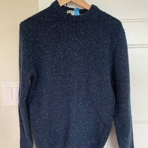 Alex Mill crewneck sweater - blue marled wool, XS
